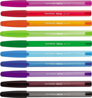 Paper Mate InkJoy 100ST Ballpoint Pens | Medium Point (1.0mm) | Fun Colors | 10 pens - 17250277