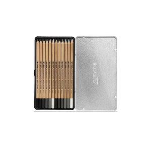 LYRA REMBR POLYCOLOR GREY TIN BOX 12PCS-07022130