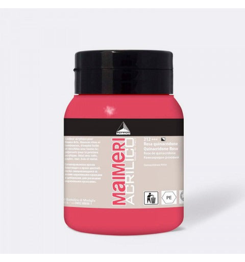 Maimeri Acrilico Quinac Rose 212 — 500 ml- 01070689