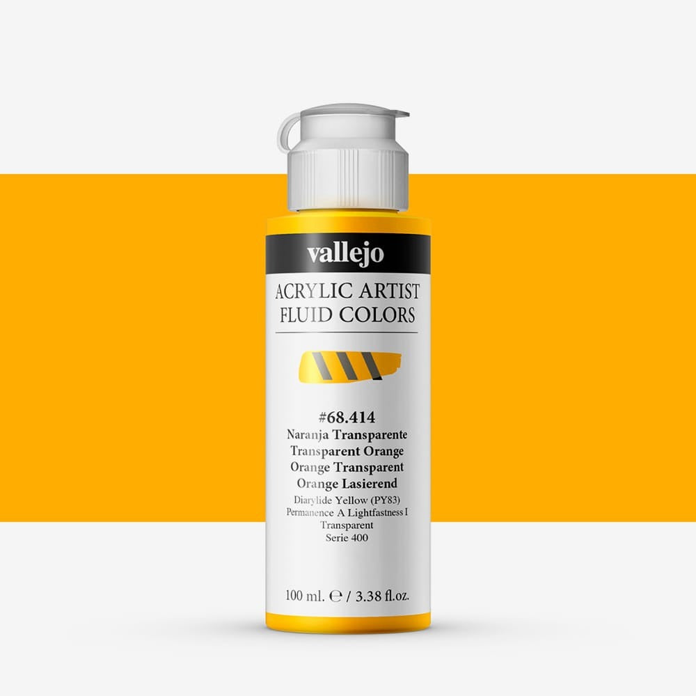 Vallejo Fluid Acrylic – Transparent Orange -01071232