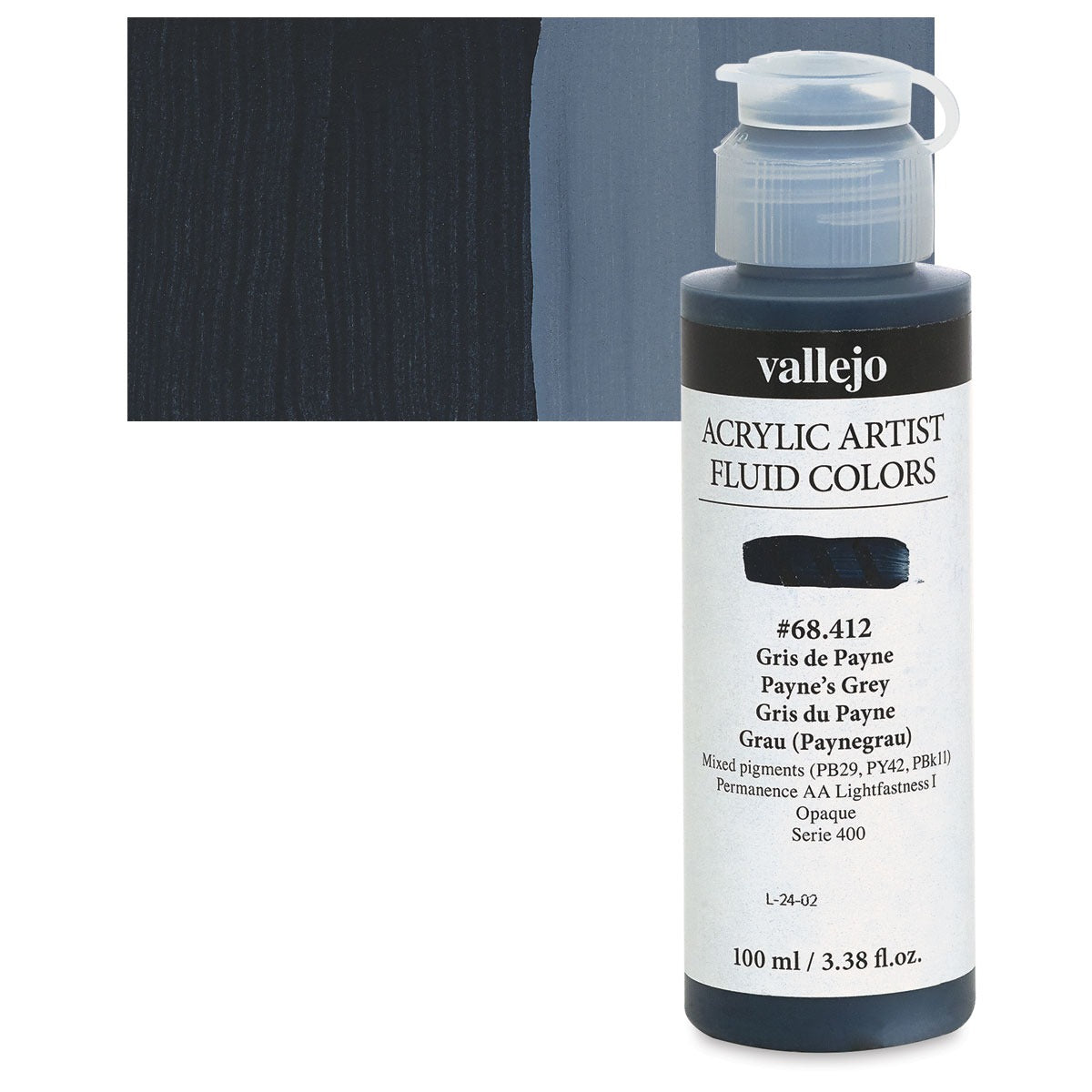 Vallejo Fluid Acrylic – Payne’s Grey (100 ml)-01071235