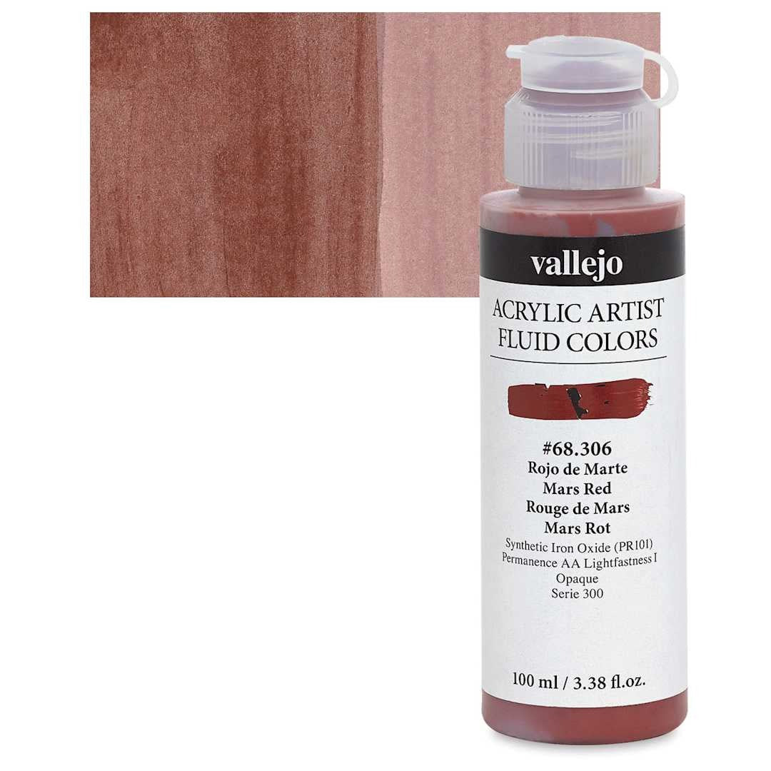 Vallejo FLUID ACRYLIC 306 – 100 ml Mars Red -01071236
