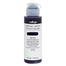 Vallejo Fluid Acrylic – Anthraquinone Blue (100 ml)-01071238
