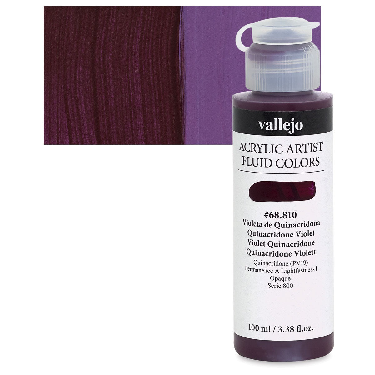 Vallejo Fluid Acrylic – Quinacridone Violet (100 ml) -01071250