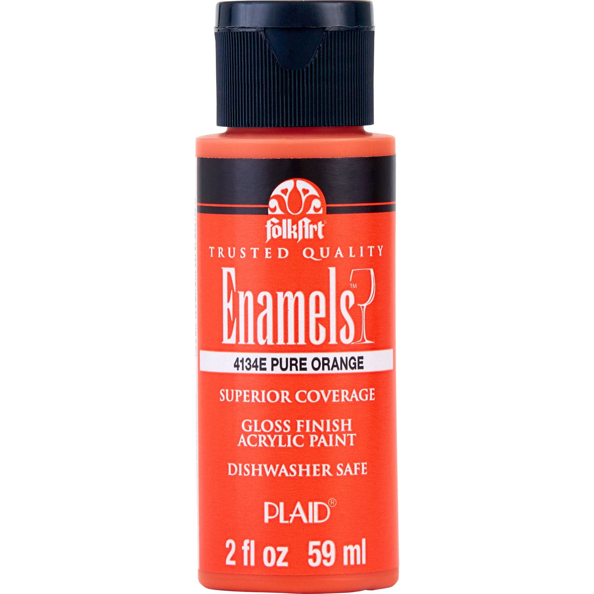 FolkArt Enamel Paint – Pure Orange – 8 oz (7152) - 01420318