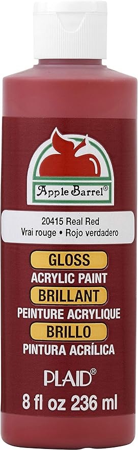 Apple Barrel Gloss Acrylic Paint  (8 oz), J20415 Gloss Real Red - 01420445