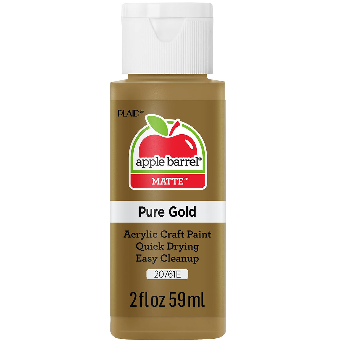 Apple Barrel Acrylic Paint – Pure Gold – 2 oz (JA20761) - 01420446
