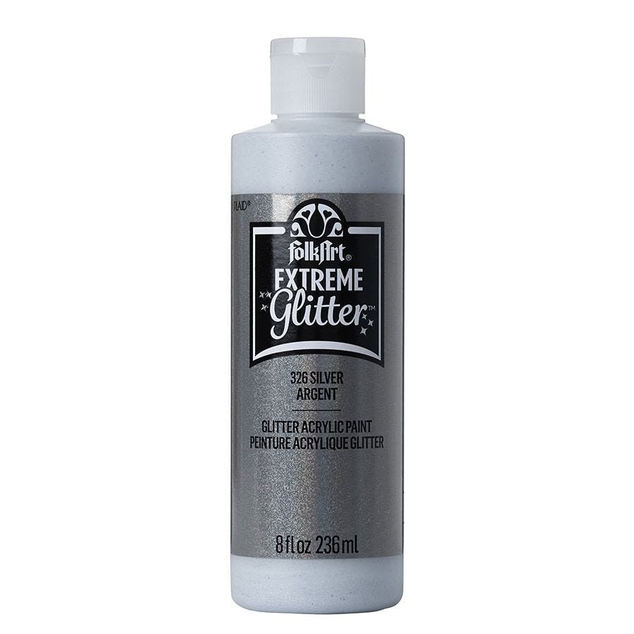 FolkArt Extreme Glitter – Silver – 8 oz (WM326E) - 01420458