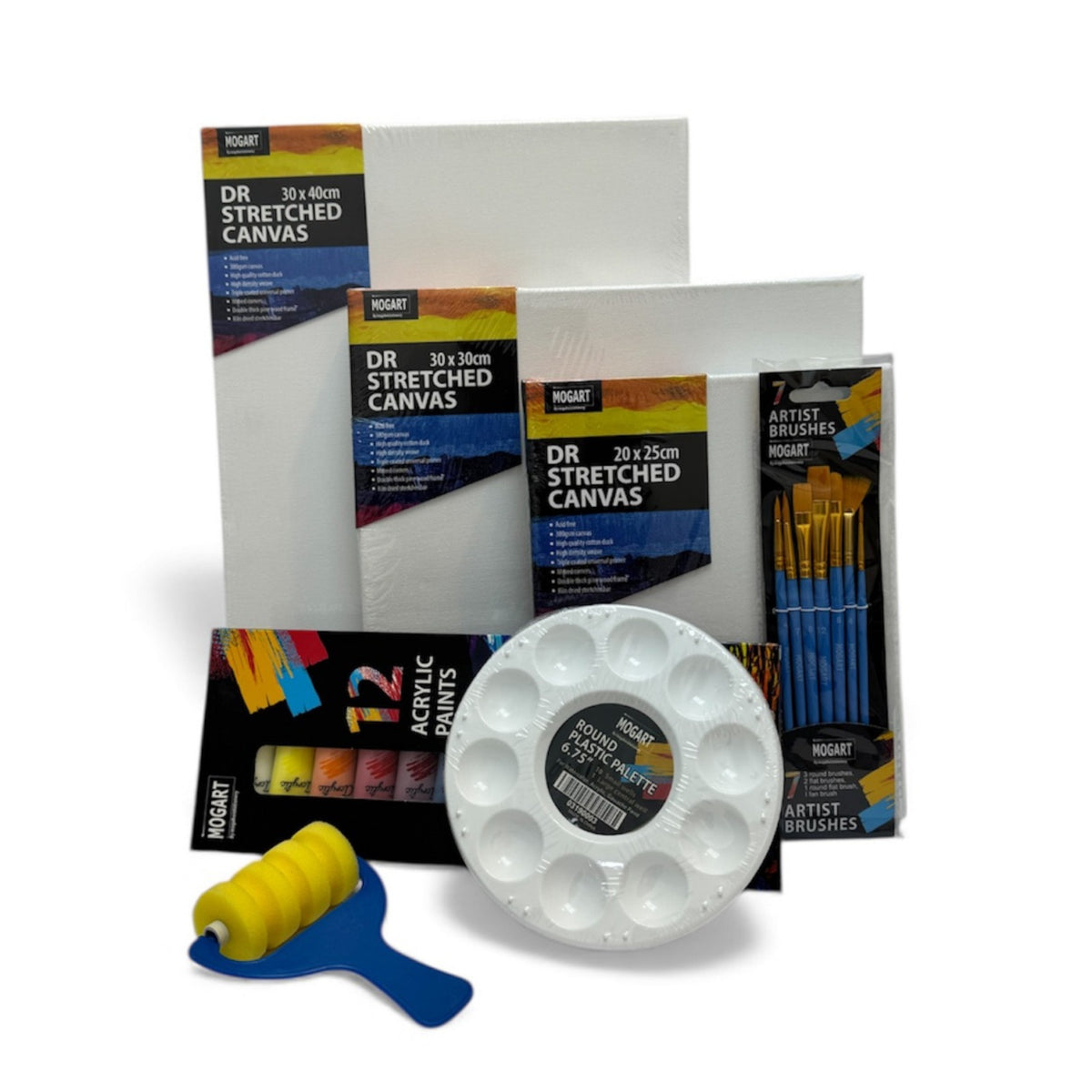 Complete Acrylic Painting Set – Canvas & Tools -03190094