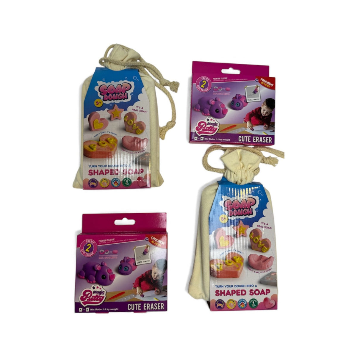 Creative Kids Set – Soap Dough & Cute Eraser Kit - 03260017