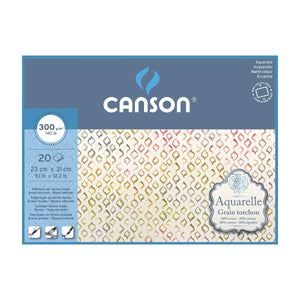 Canson Aquarelle Watercolor Block 23 x 31cm Grain - 07021525