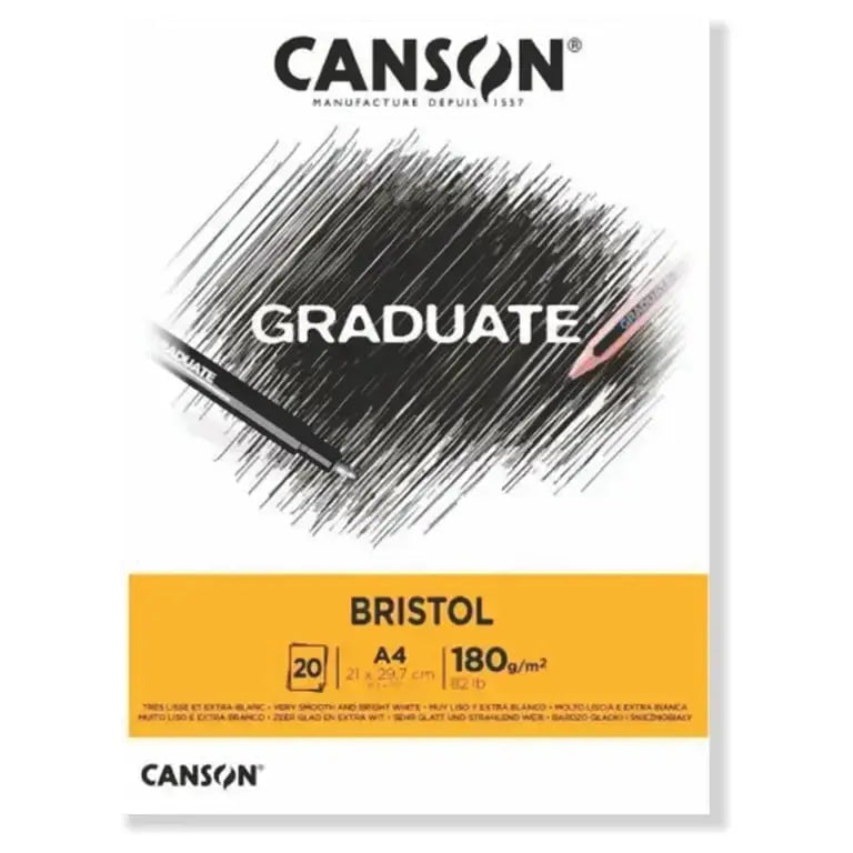 CANSON PAD CANGRAD BRISTOL 20S A4 180G-C400110383-07021831