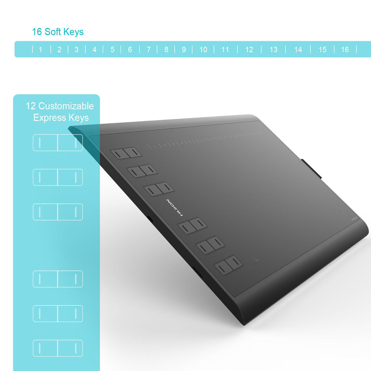 HUION 1060Plus Professional Graphics Pen Tablet - 04440007
