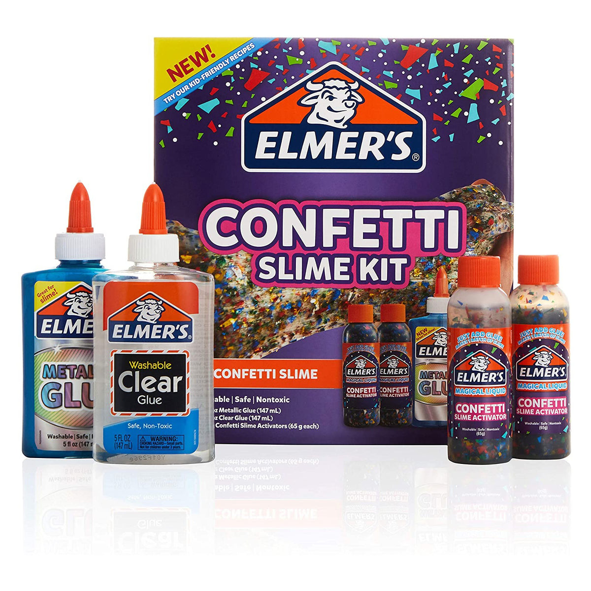 Elmer's Metallic Slime Activator, Magical Liquid Glue Slime Activator,  65g. B