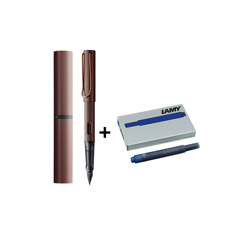 Lamy fountain pen Lx Marron Meduim Blue Ink+Lamy ink cartridge T10 blue-19060136