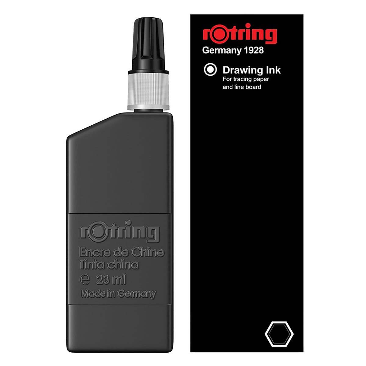 rOtring Isograph Bottled Liquid Ink | Black | 23 ml - set / 2  -17250140