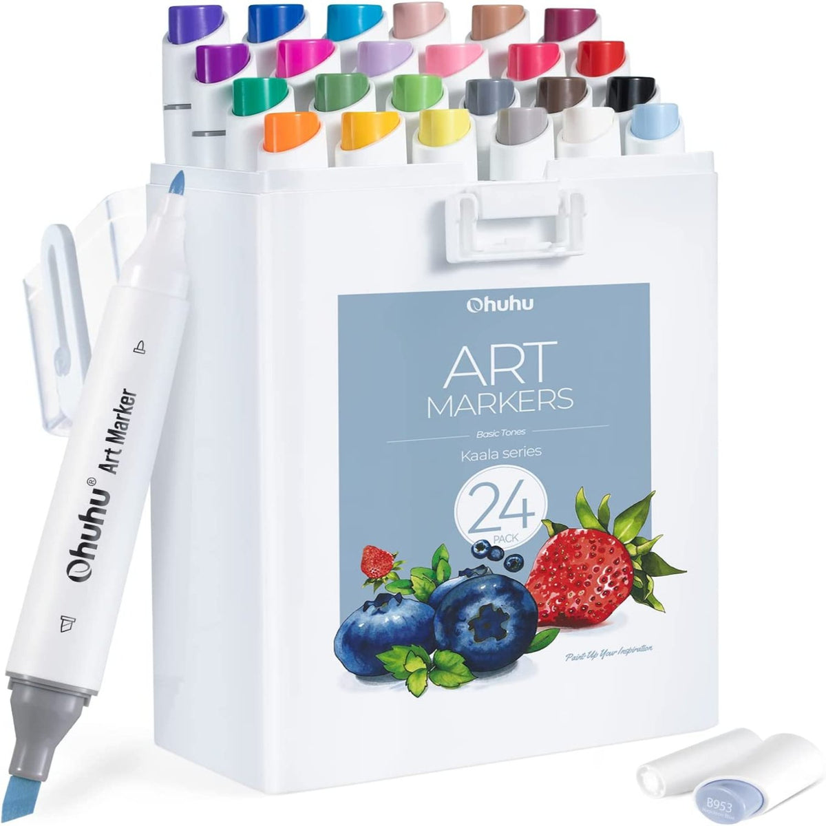 Ohuhu Kaala Four Tones Slim Broad and Fine Dual Tips Alcohol Art Markers - 01080018