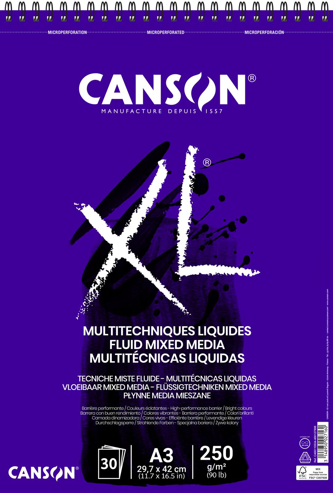 CANSON SPP CANXL FLUID MIX MED30S A3 250G-C400110534-07021820