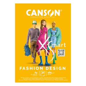 Canson - Pad Xs'Mart A4 - 30 Sheet - 180GSM -Fashion Design - 07021854