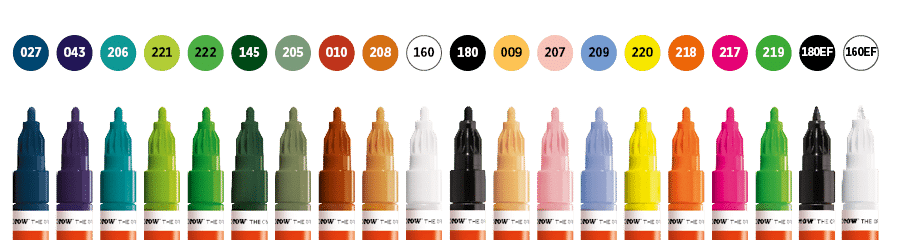 مولوتو - قلم طلاء أكريليك - المجموعة الأساسية 2 - مجموعة ألوان متنوعة مجموعة 20 قلم تحديد - 05600056
