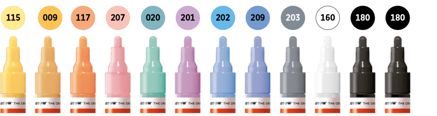 Molotow- One4all Acrylic Marker- 4mm- Pastel Kit X 12-(200.165)-05600059