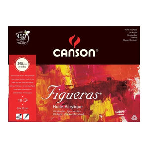 Canson Figueras Oil Paper - Canvas Grain 290 GSM - 24 x 33 cm - 10 sheet - 07021531