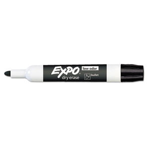 Expo, Low Odor Dry Erase Markers, Set of 12 Black Colors - 17250242