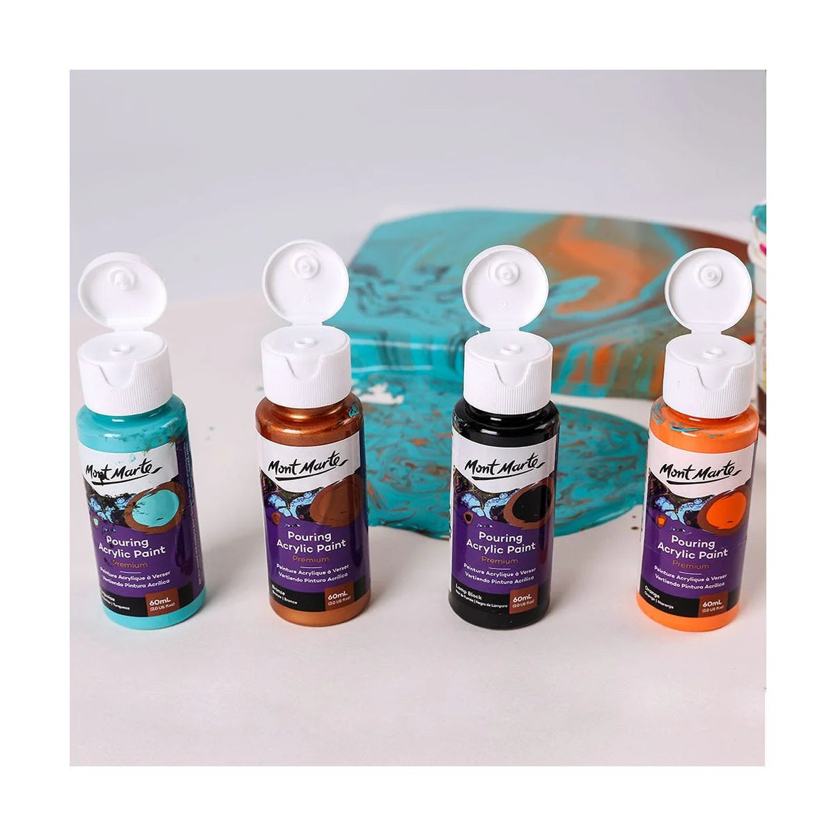 Mont Marte  Pouring Acrylic 4pcx60ml Symphony SET OF 2-04530506