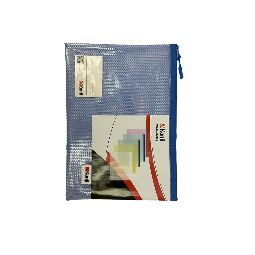 Kanji A4 Eva zipper bag Blue-03200034
