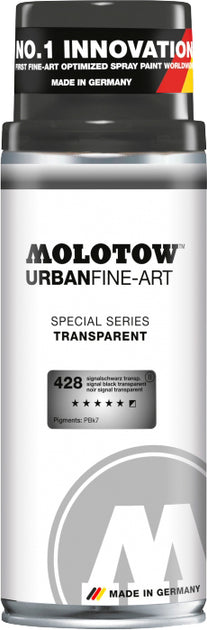 MOLOTOW Spray UFA Transparent 400ml #428 signal black transparent-05600577