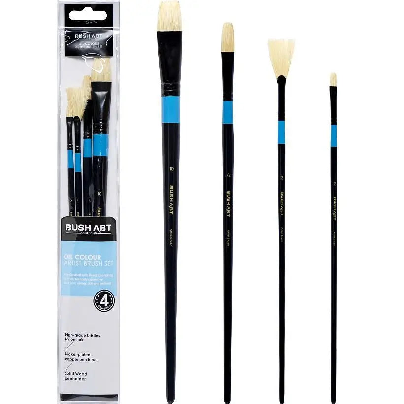 Art Rangers -High Level Bristles Oil Color Brush 4Pieces-17330320