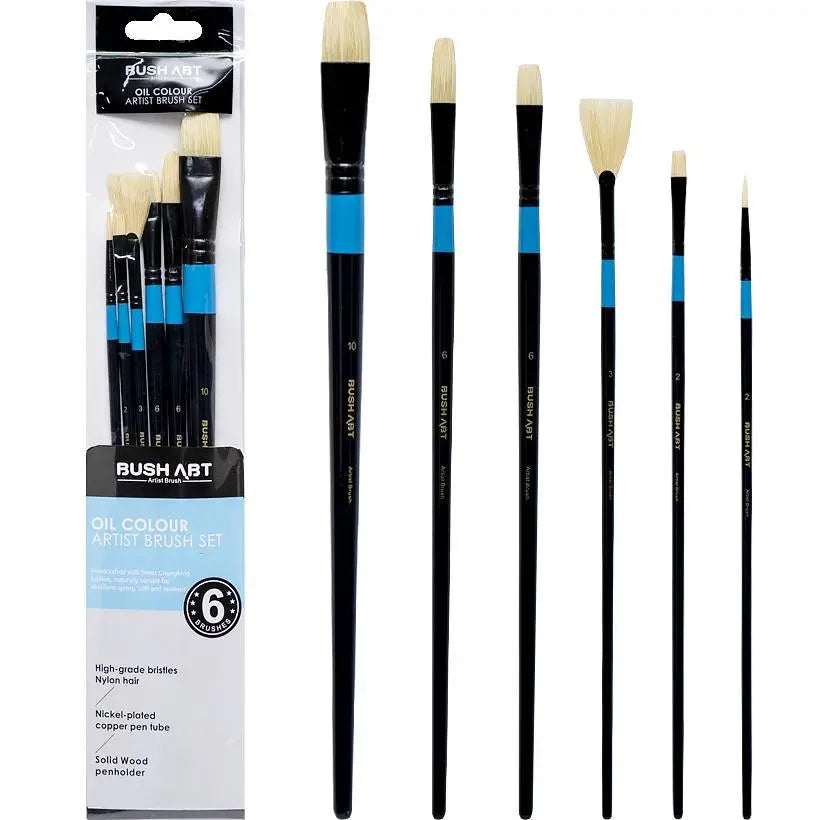 آرت رينجرز - فرشاة ألوان زيتية بشعيرات عالية المستوى 6 قطع - 17330319