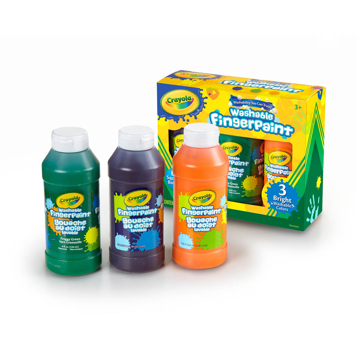 Crayola Washable Finger Paint 8oz 3/Pkg-01350197