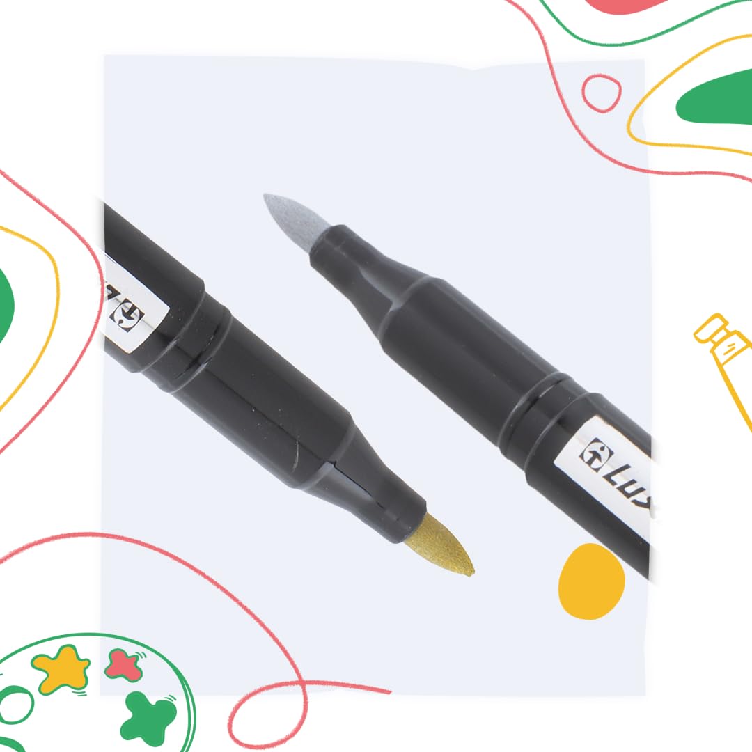 لوكسور - قلم ميتاليك - ذهبي وفضي - 4 أقلام - 01500036