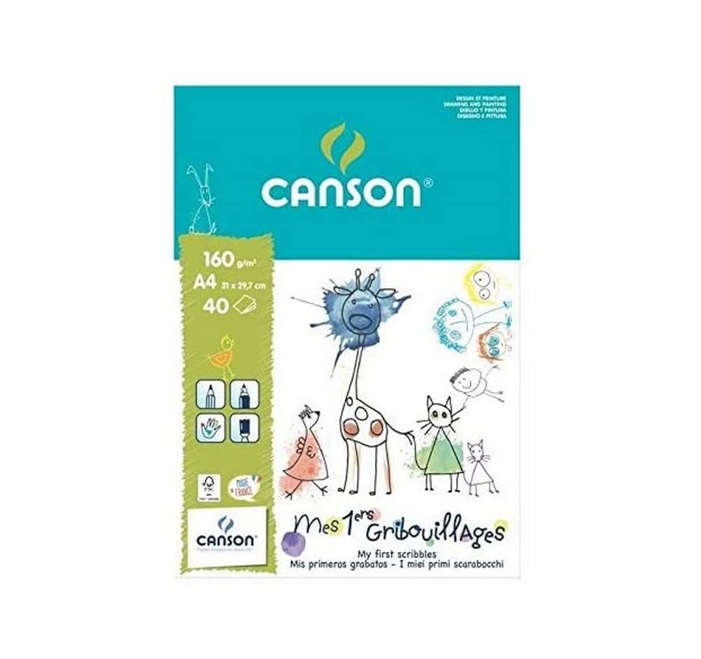 CANSON PAD CANDESSIN 40F A4 GRIBOUILLAGES 160G-C400110213-07021957