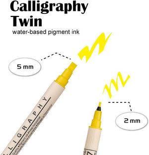 Kuretake ZIG Calligraphy Marker- Set of 12 Colors - 02200038