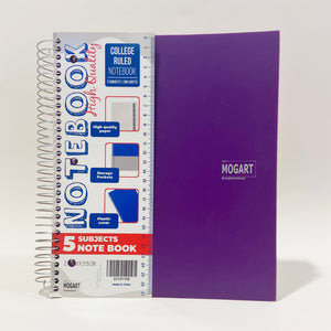 Mogart Spiral Notebook 200sheet ( 5 Subject)-Assorted colors - 03151158