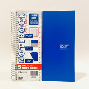 Mogart Spiral Notebook 200sheet ( 5 Subject)-Assorted colors - 03151158