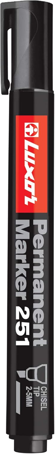 Luxor - Permanent Marker 251 Chisel Tip 2-5mm -Blue -(12's Box)- 01500055