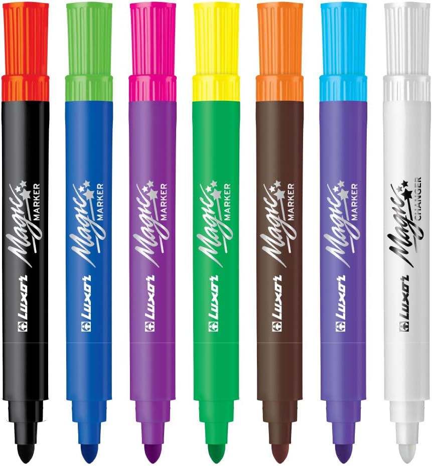 Luxor- Magic Pens Magic Marker Case of 8 Assorted colors - Set of 3packet - 01500125