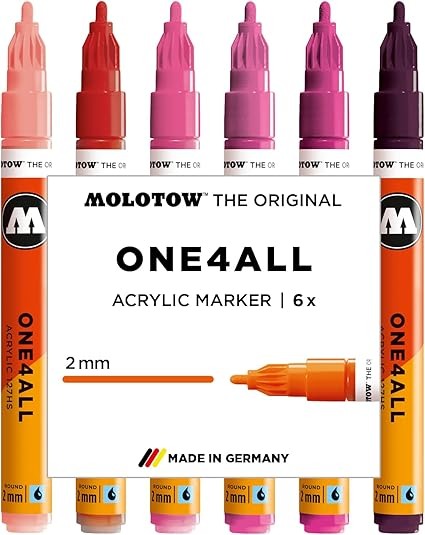 Molotow Acrylic marker One4All 127HS Pink Set-05600630