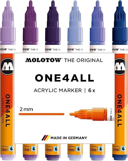 Molotow Acrylic marker One4All 127HS Violet Set-05600631