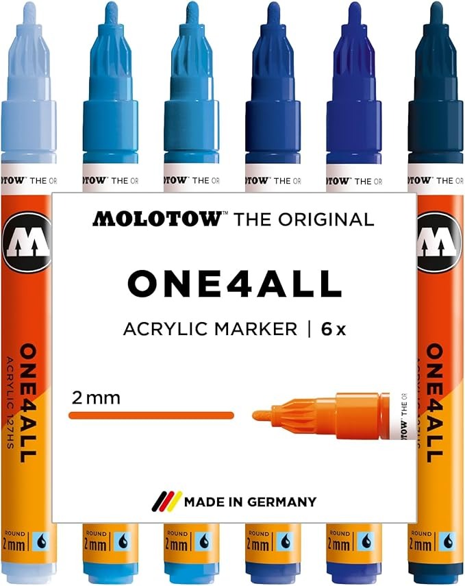 Molotow Acrylic marker One4All 127HS Blue Set-05600632