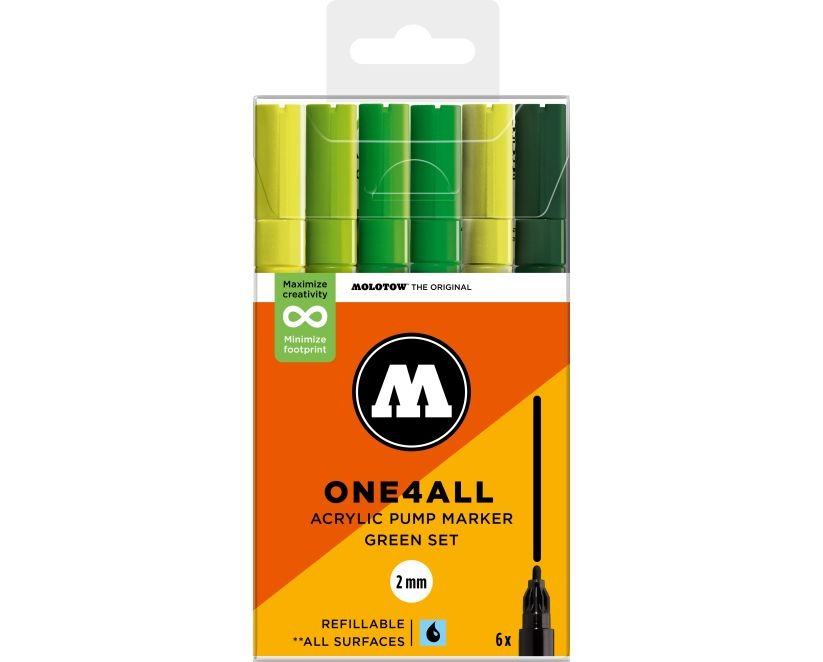 Molotow Acrylic marker One4All 127HS Green Set-05600634