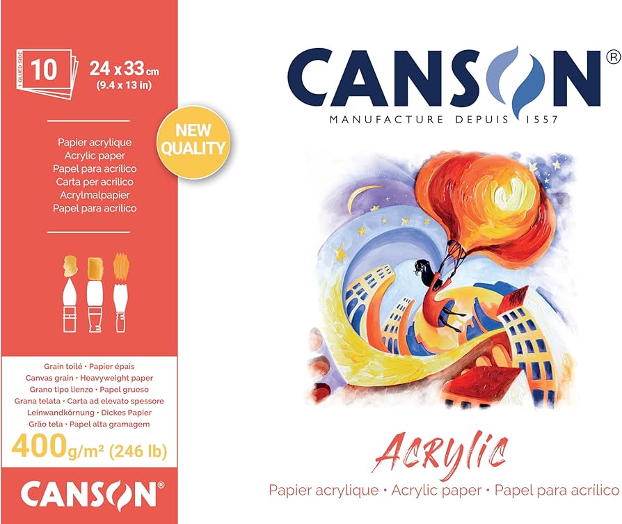 CANSON PAD CANACRYLIC 10S 24X33 400G-C31067P002-07021938