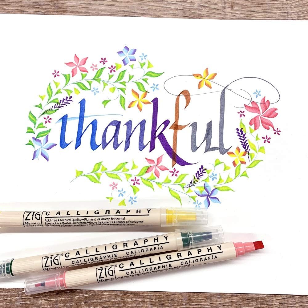 Kuretake ZIG Calligraphy Marker- Set of 12 Colors - 02200038