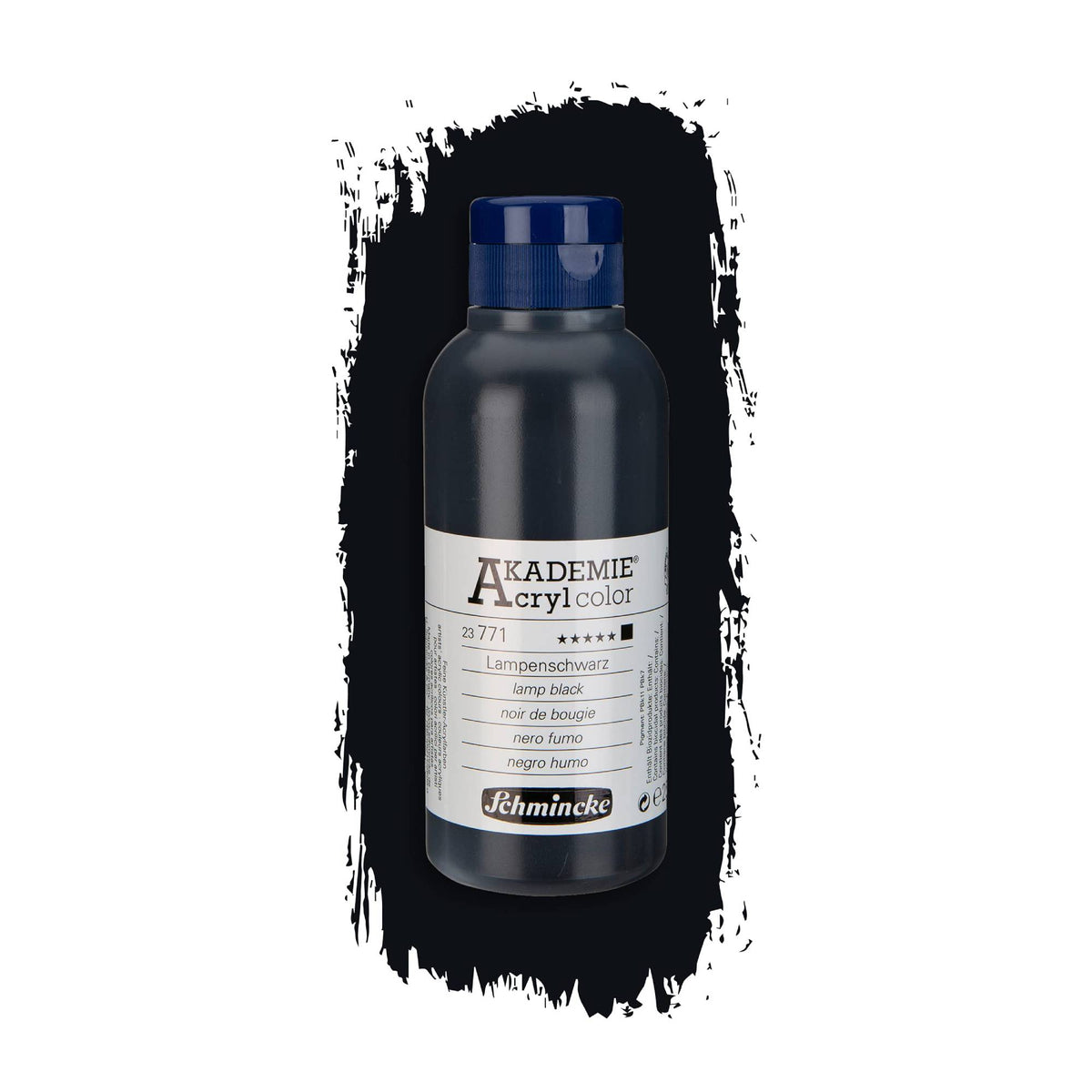 Schmincke- AKADEMIE Acrylic Color, 250ml, Lamp Black  (23771)- 05640270