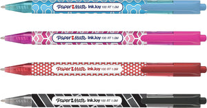 Paper Mate InkJoy Wrap Ballpoint Pens | Retractable Medium Point | Assorted Colors | 4 Pens  - 17250283