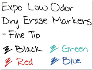 Expo Low Odor Dry Erase Marker Fine Point Set of 4 Assorted Marker -17250323