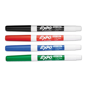مجموعة أقلام التحديد ذات النقاط الدقيقة للمسح الجاف من إكسبو مكونة من 4 أقلام تحديد متنوعة